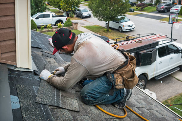 Professional Gutter Installation technician working in Smyrna, GA